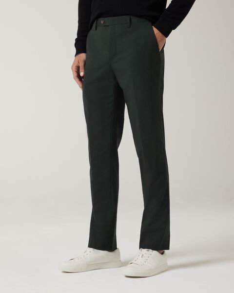 Slim stretch wool premium tailored pant, Dark Khaki, hi-res